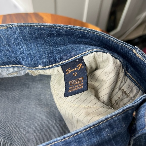 Seven7 Flat Front Women’s Denim Cropped Pants Size 12 - Picture 7 of 7